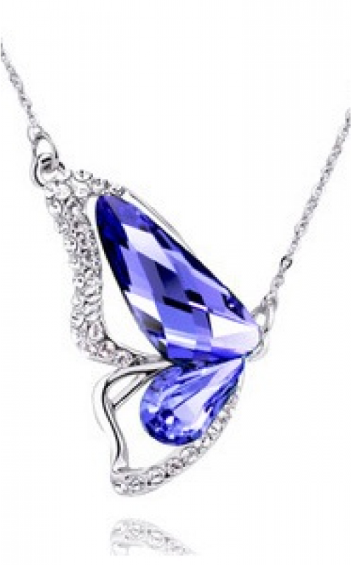 Crystal - A Flying Butterfly - Necklace 