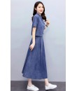 4✮- NYFBY496 - Denim Midi Dress (Top+Skirt)