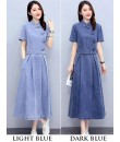 4✮- NYFBY496 - Denim Midi Dress (Top+Skirt)