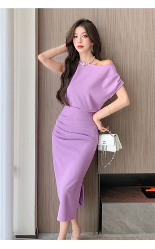 4✮- NYFPF21470 - Bodycon Midi Dress (Top+Skirt)